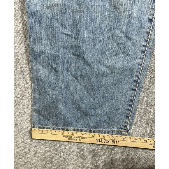 Venezia Rigid‎ Easy Fit Jeans Womens Size 24 Tall Blue Denim Distressed Pockets - Picture 16 of 16